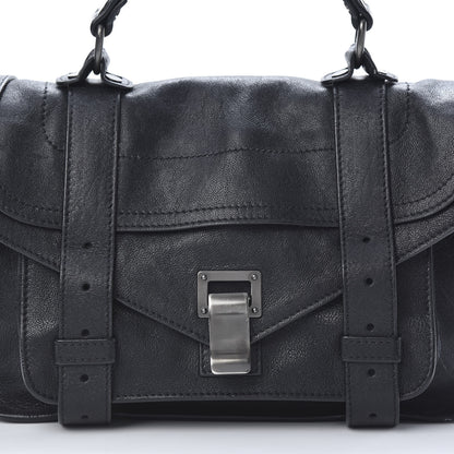 Proenza Schouler Lambskin Tiny PS1 Satchel Black 9 of 13