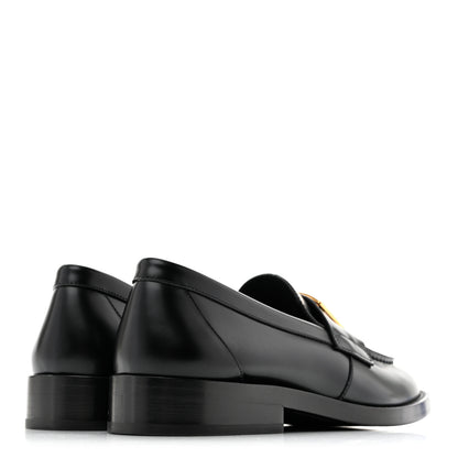 Chanel Shiny Calfskin CC Loafers Black White 37 Black White 5 of 10