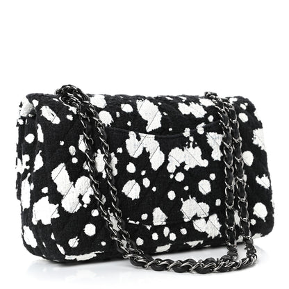 Chanel Painted Tweed Chevron Medium Double Flap Black 2 of 4