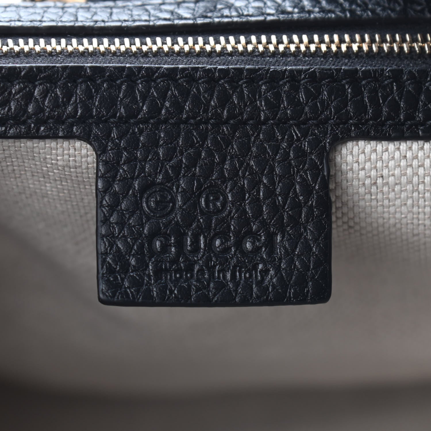 Gucci Pebbled Calfskin Medium Soho Chain Shoulder Bag Black 6 of 9