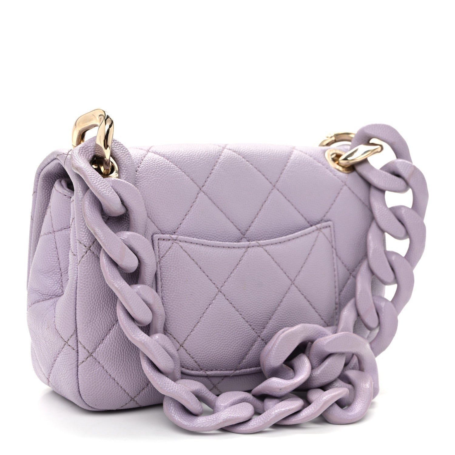 Chanel Caviar Quilted Funky Match Mini Flap Light Purple 3 of 10