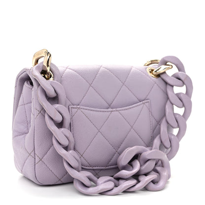 Chanel Caviar Quilted Funky Match Mini Flap Light Purple 3 of 10