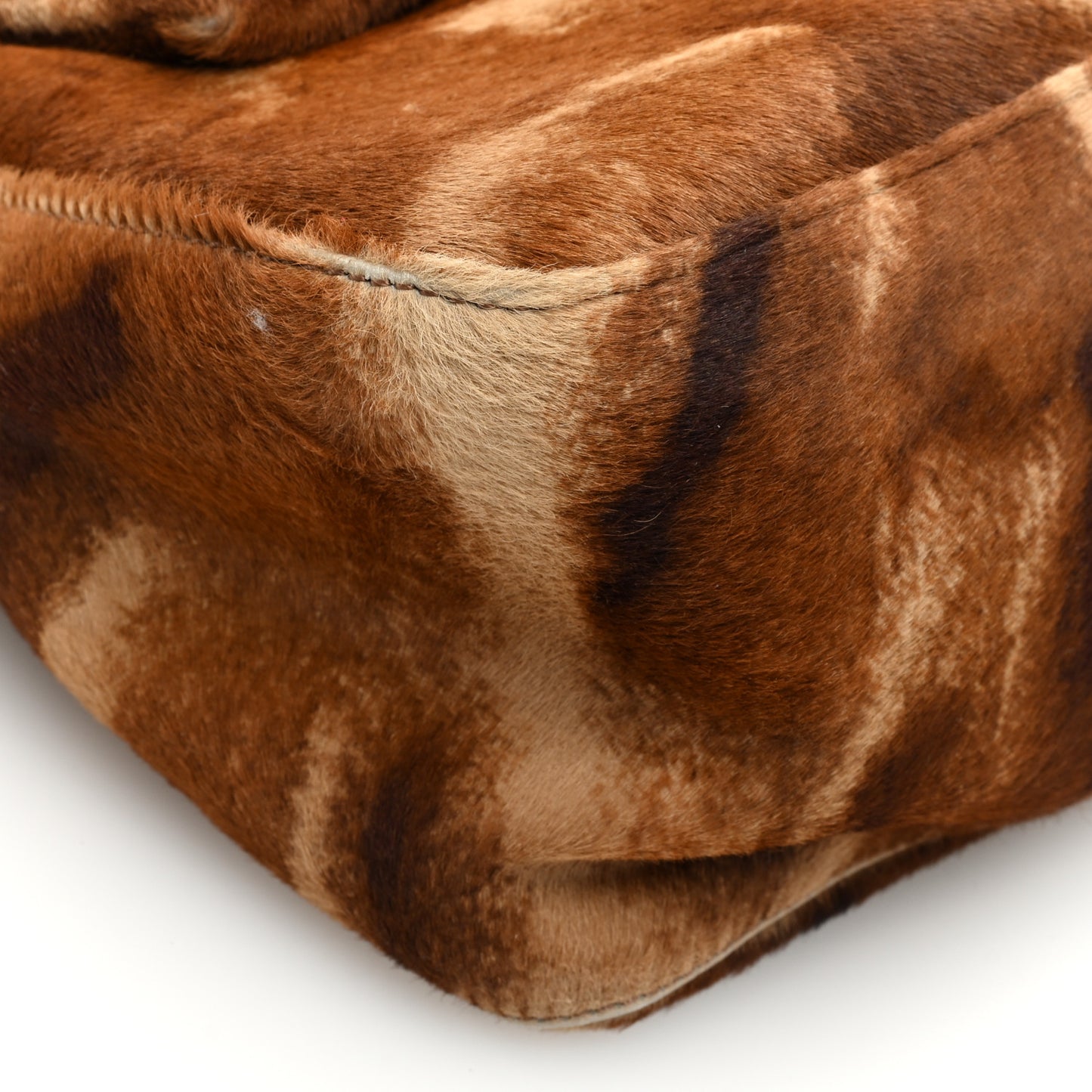 Calf Hair Mama Baguette Brown