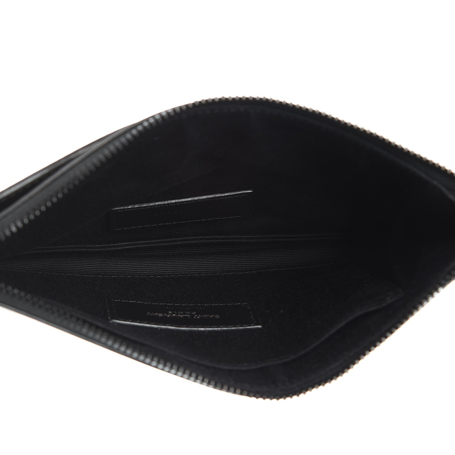 Saint Laurent Patent Glitter Leopard Monogram Zip Pouch Gold Black 5 of 7