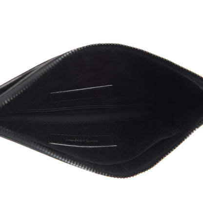 Saint Laurent Patent Glitter Leopard Monogram Zip Pouch Gold Black 5 of 7