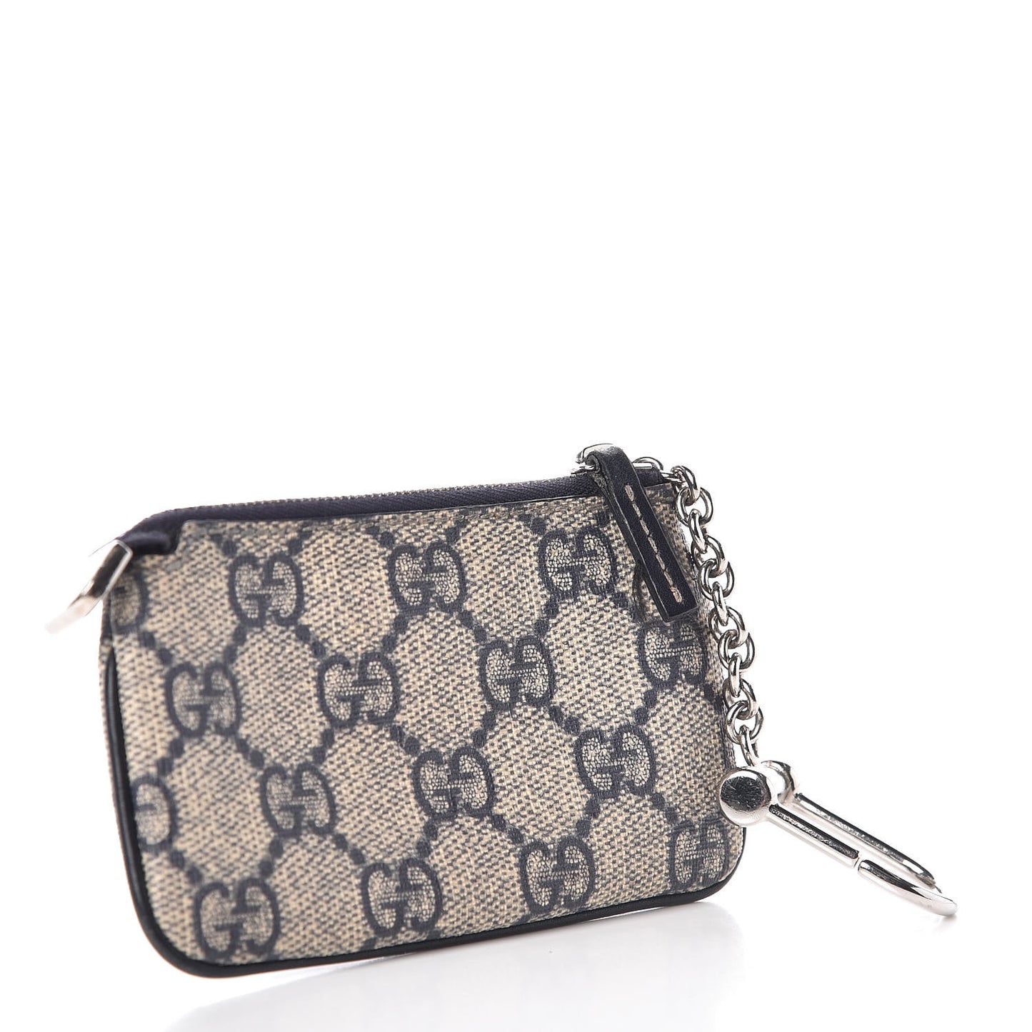 GG Supreme Monogram Key Case Beige Blue