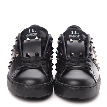Valentino Garavani Calfskin Womens Rockstud Untitled Open Sneakers size 36.5 Black 2 of 8