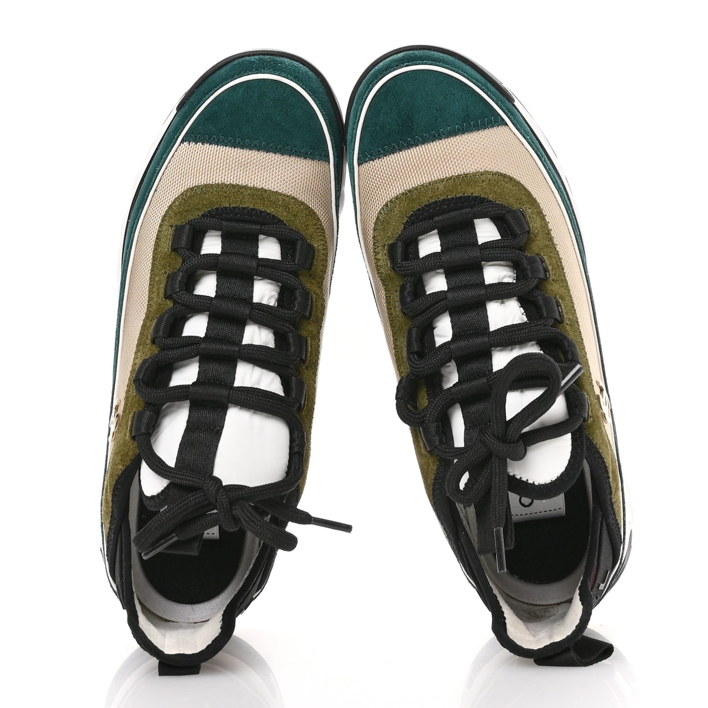Fabric Suede CC Sneakers 36.5 Beige Dark Green Green