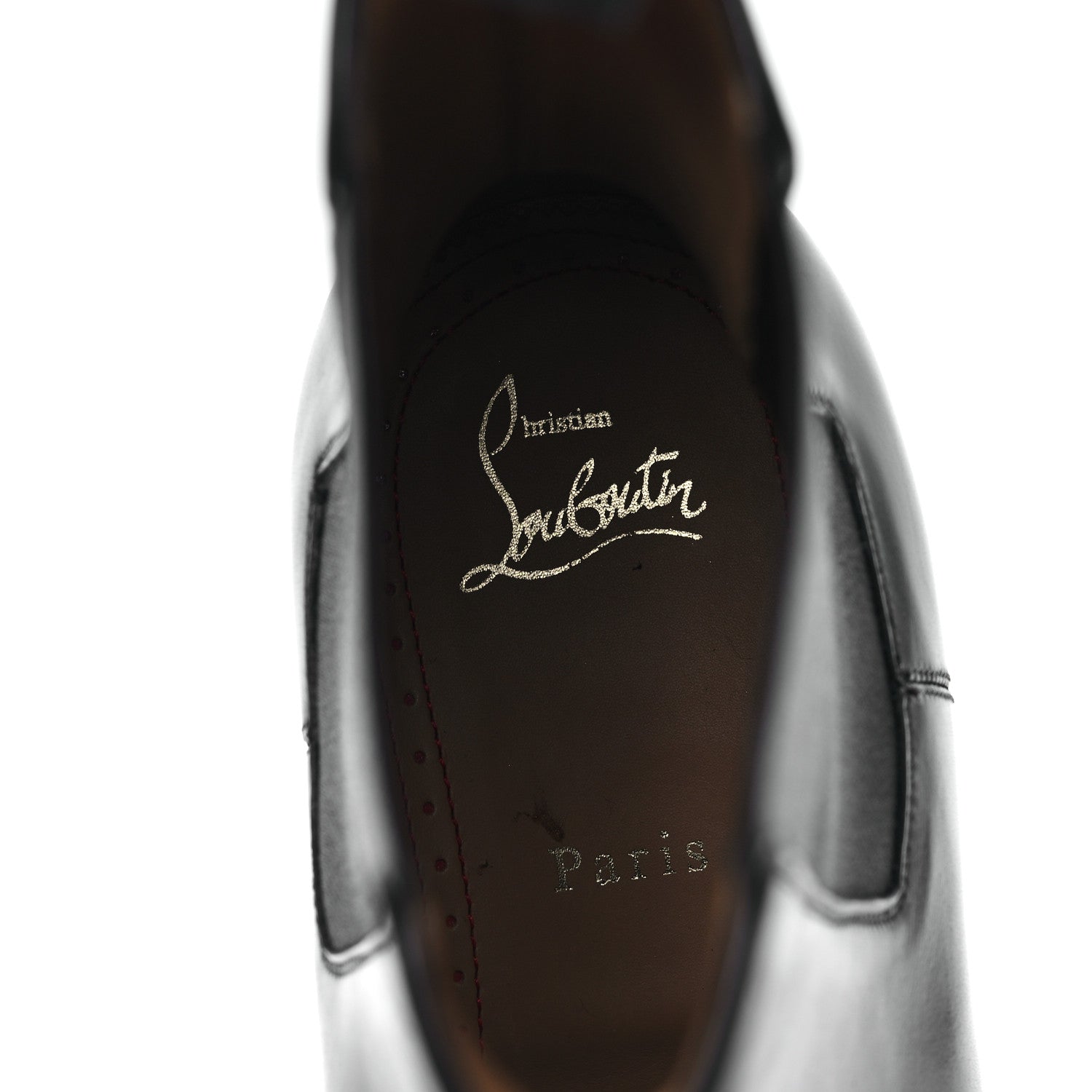 Christian Louboutin Calfskin Roadie Flat Chelsea Boots 40 Black 7 of 7