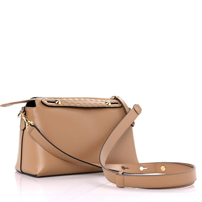 Fendi Vitello King Elaphe Python Print Logo Medium By The Way Boston Bag Miele Scuro Makeup 2 of 11