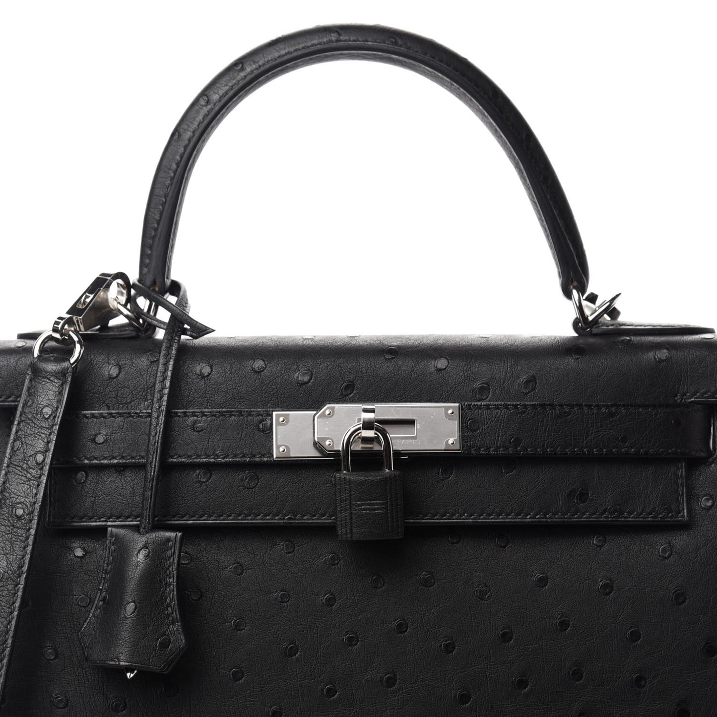 Ostrich Kelly Sellier 28 Black