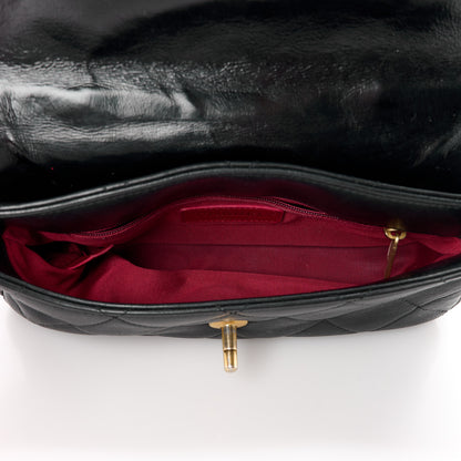 Chanel Lambskin Quilted Small La Parisienne Top Handle Flap Black 5 of 11