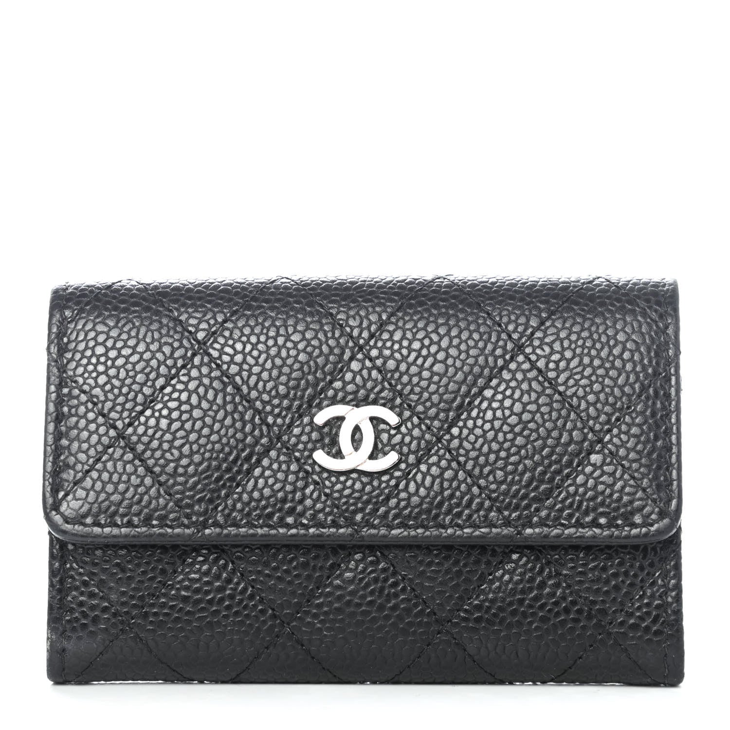 Chanel Caviar Quilted Flap Card Holder Black 1 of 4