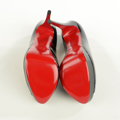 Christian Louboutin Patent Lady Peep 150 Pumps 41.5 Black 5 of 7