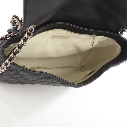 Chanel Washed Lambskin Quilted Maxi Chain Around Flap Black 5 of 7