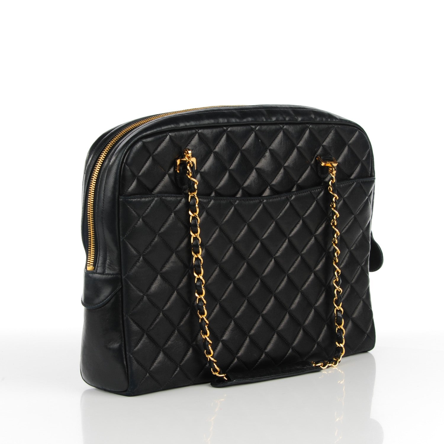 Chanel Lambskin Quilted Shoulder Bag Black 3 of 8