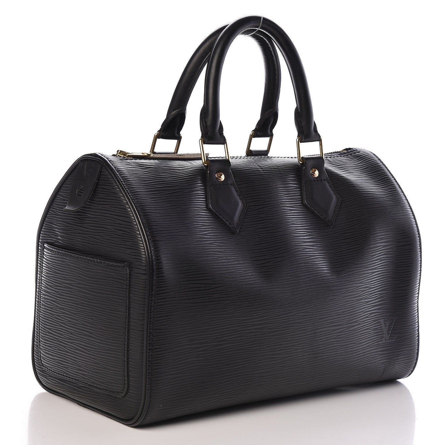 Louis Vuitton Epi Speedy 25 Black 3 of 9