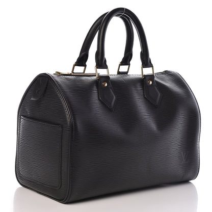 Louis Vuitton Epi Speedy 25 Black 3 of 9