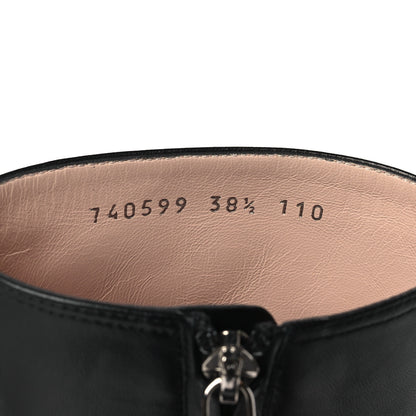 Gucci Nappa Platform Charlotte Ankle Boots 38.5 Black 9 of 10