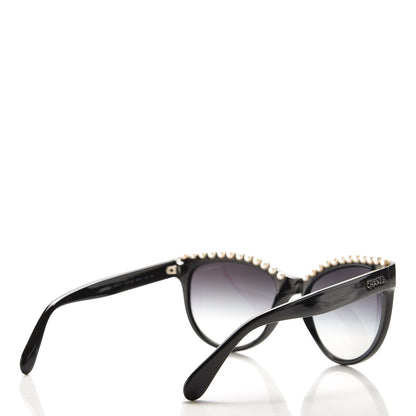 Chanel Freshwater Cultured Pearl Butterfly Sunglasses 6040-H Black 4 of 9
