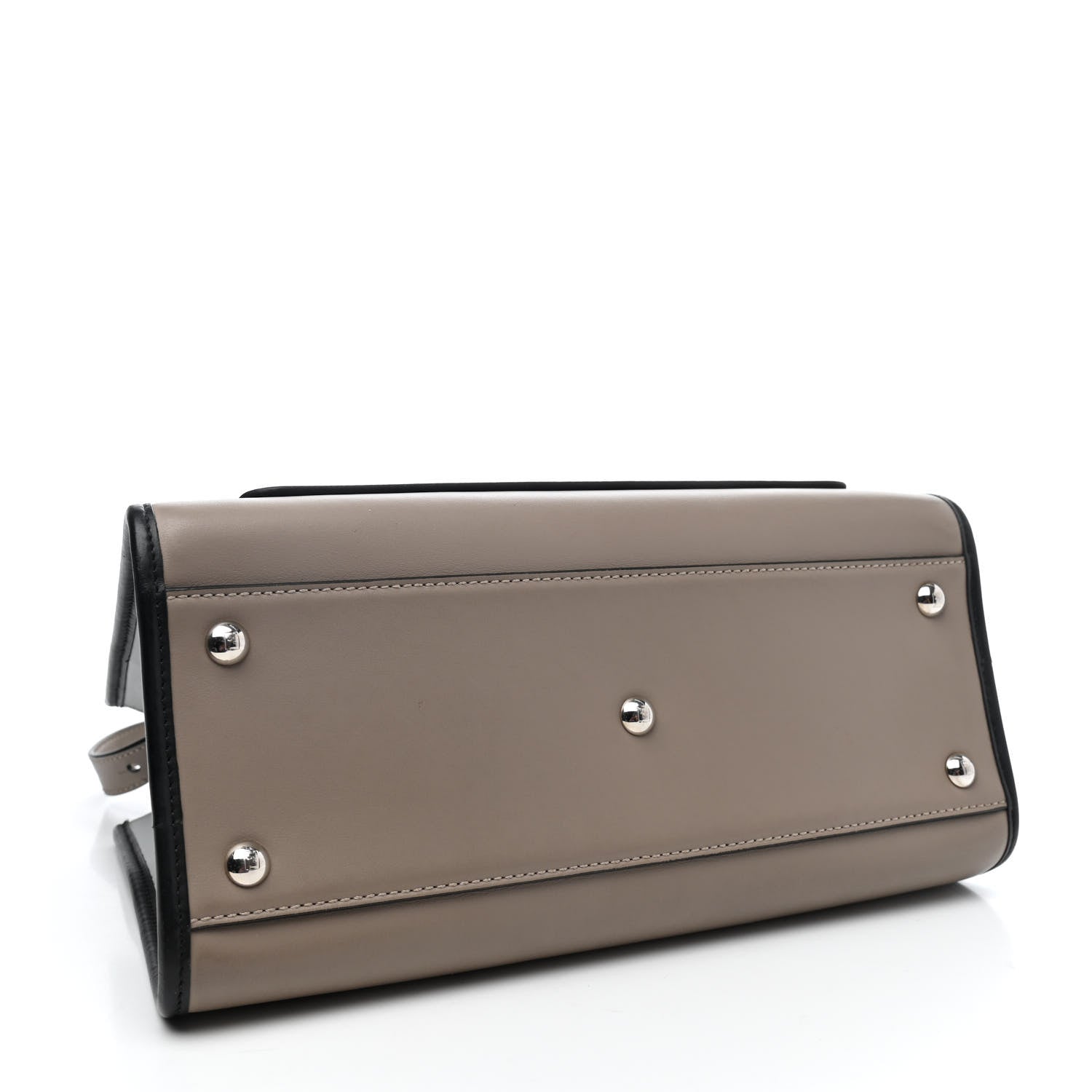Fendi Vitello Century F is Fendi Small Runaway Satchel Tortora Soap Grigio Perla Burro Black 3 of 4