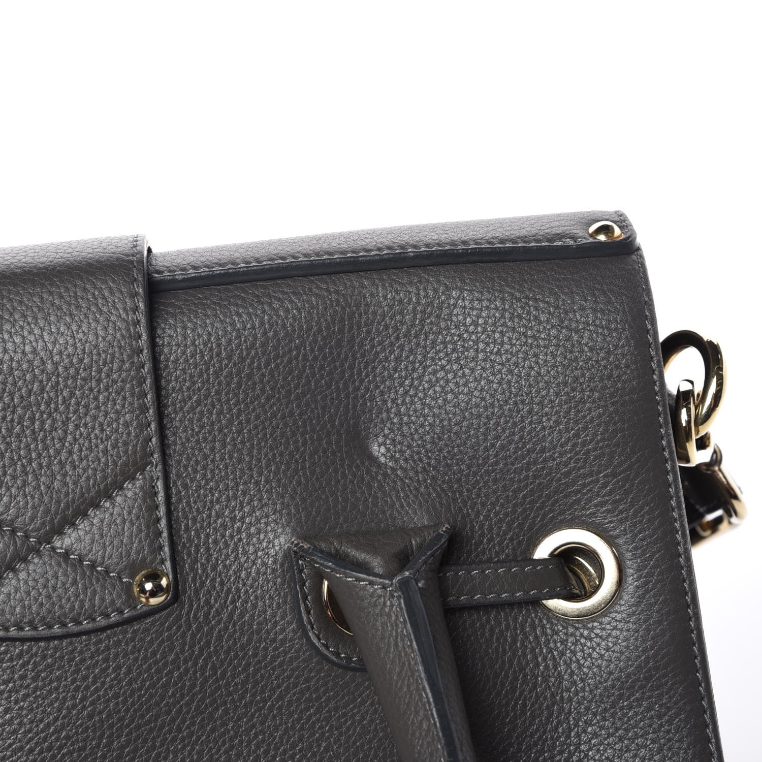Jimmy Choo Grainy Calfskin Large Rosalie Satchel Grey 11 of 18