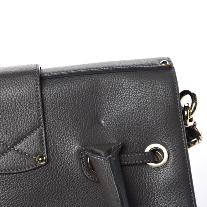 Jimmy Choo Grainy Calfskin Large Rosalie Satchel Grey 11 of 18