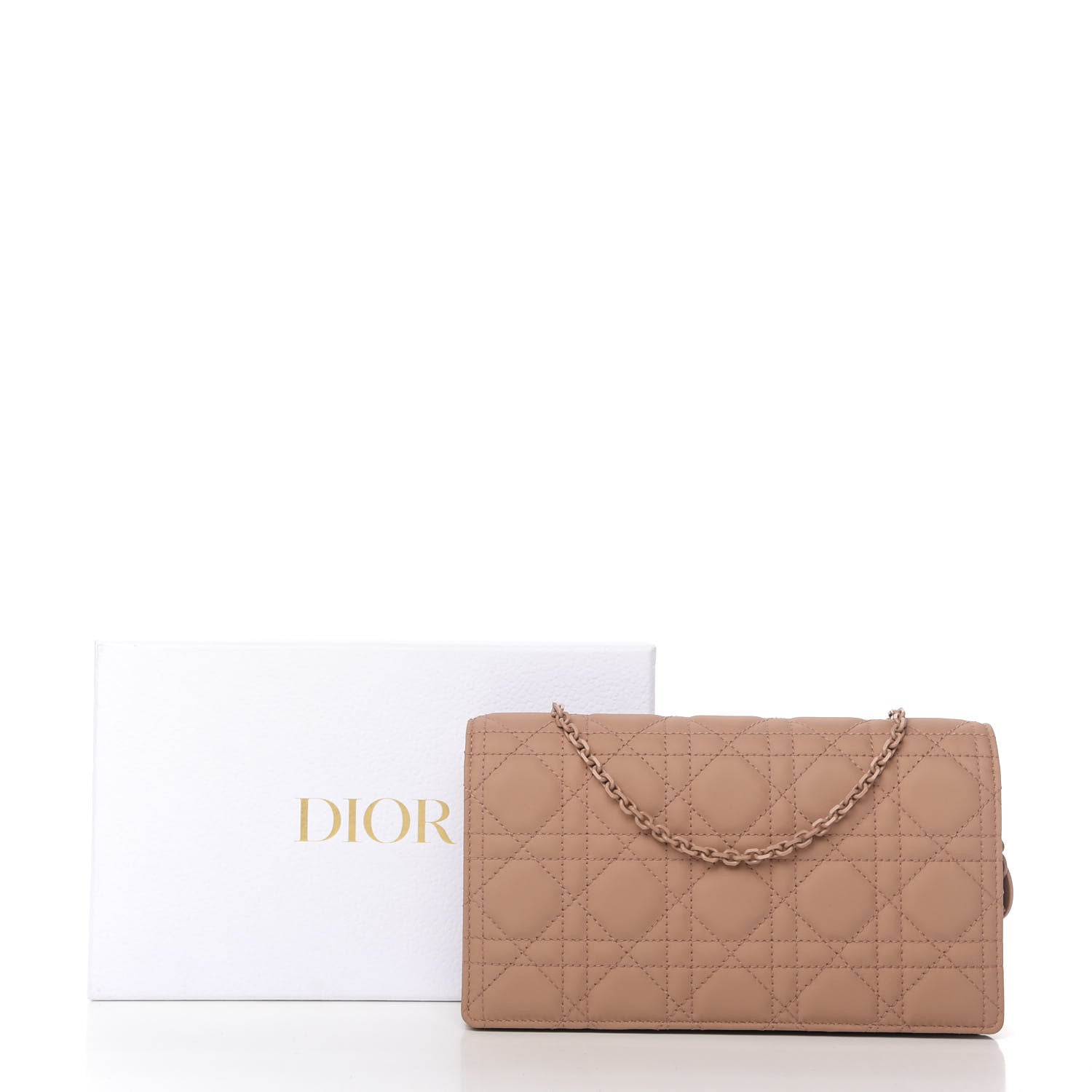Christian Dior Ultra Matte Calfskin Cannage Lady Dior Clutch Fard 13 of 13