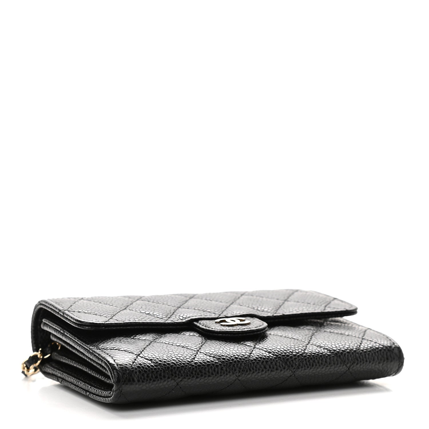 Chanel Caviar Quilted Classic Clutch With Chain Black 4 of 9