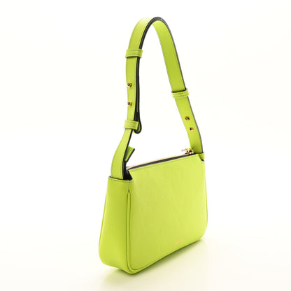 Versace Grained Calfskin Medusa Shoulder Bag Lime 3 of 10