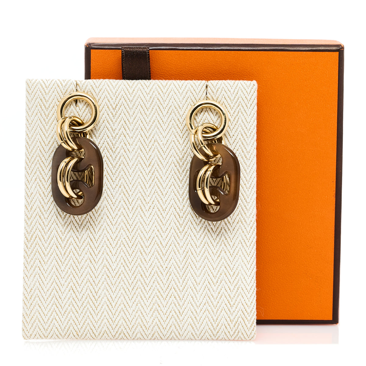 Permabrass Horn Small Eurydice Earrings