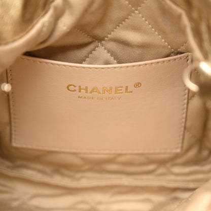 Chanel Metallic Calfskin Quilted Mini Chanel 22 Golden 6 of 10