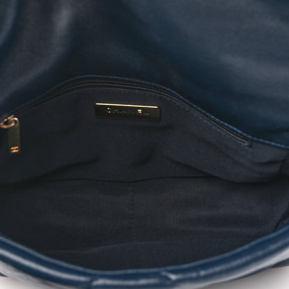 Chanel Goatskin Quilted Medium Chanel 19 Flap Navy Blue 5 of 10