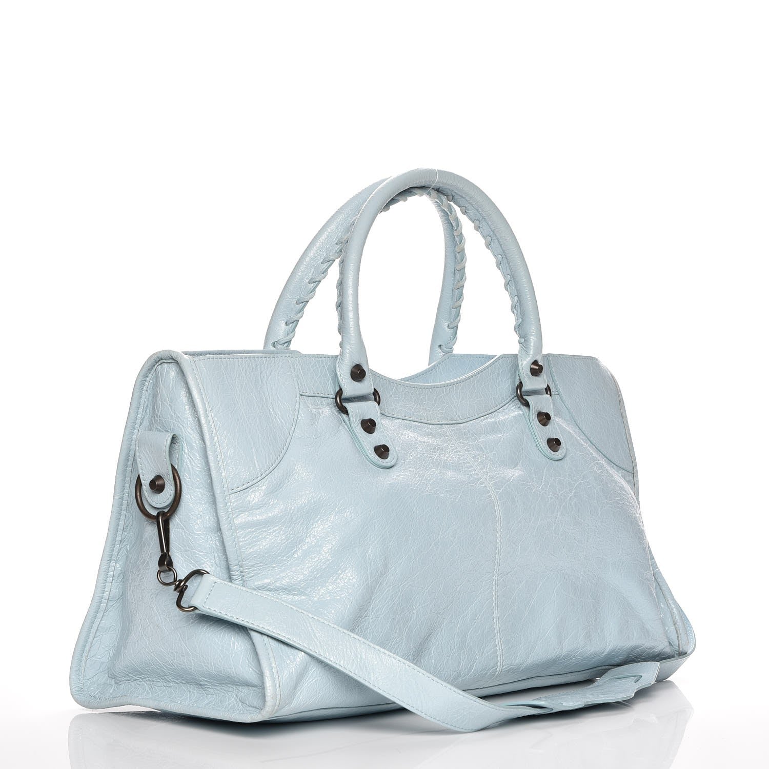 Balenciaga Agneau Classic Hardware Part Time Bleu Dragee 4 of 8