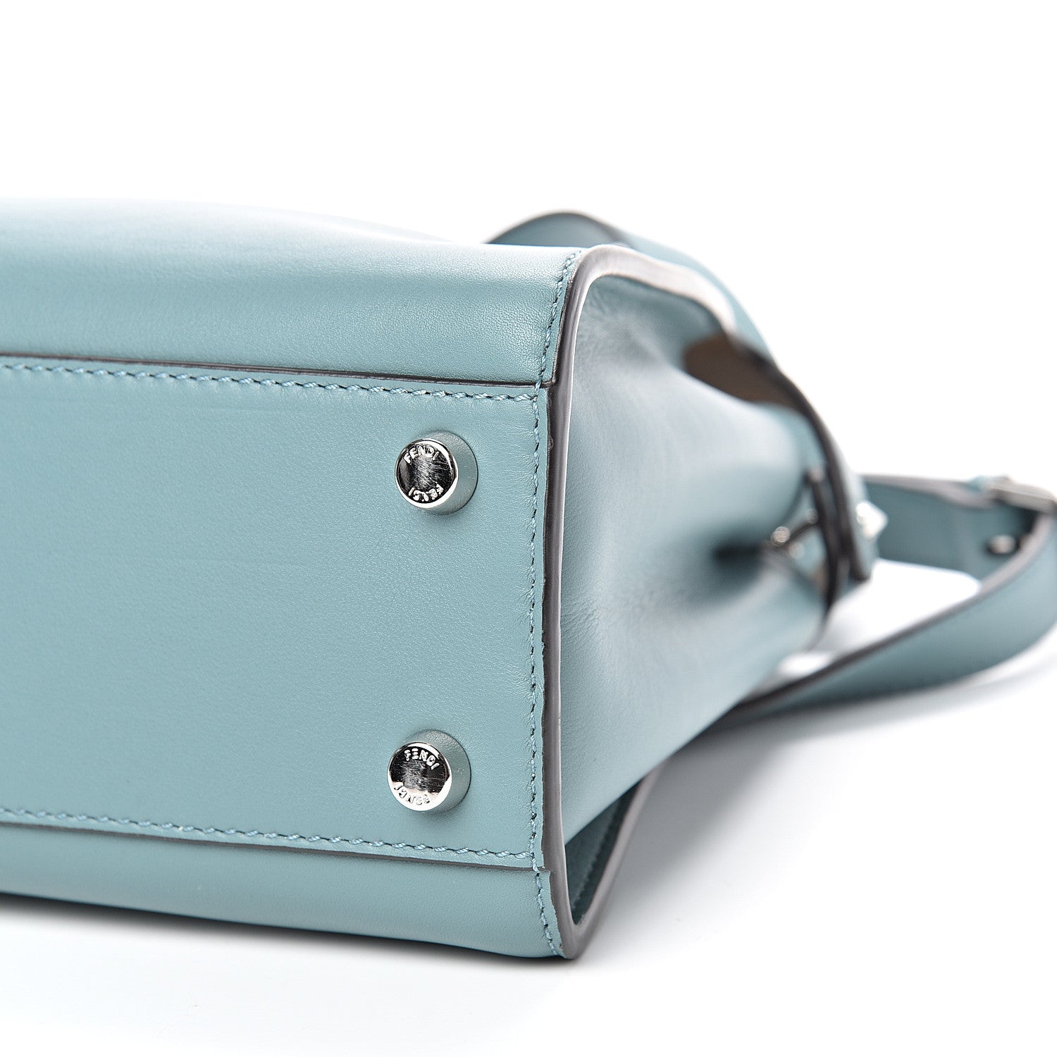Fendi Vitello Tahiti Burro Bi-Color Medium Peekaboo Iconic Essentially Satchel Pound Sand Nuvola 11 of 11