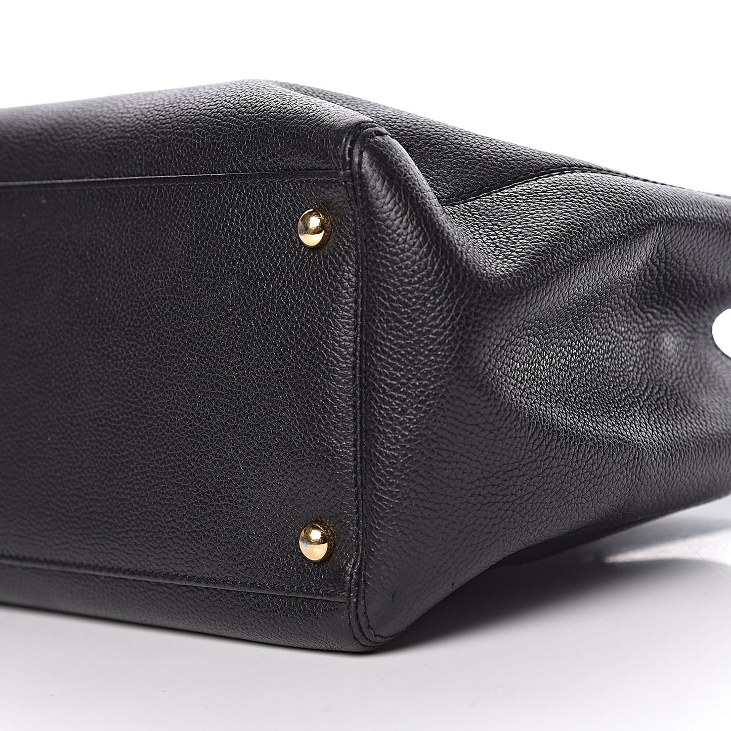 Calfskin Small Cerf Executive Shopper Tote Black