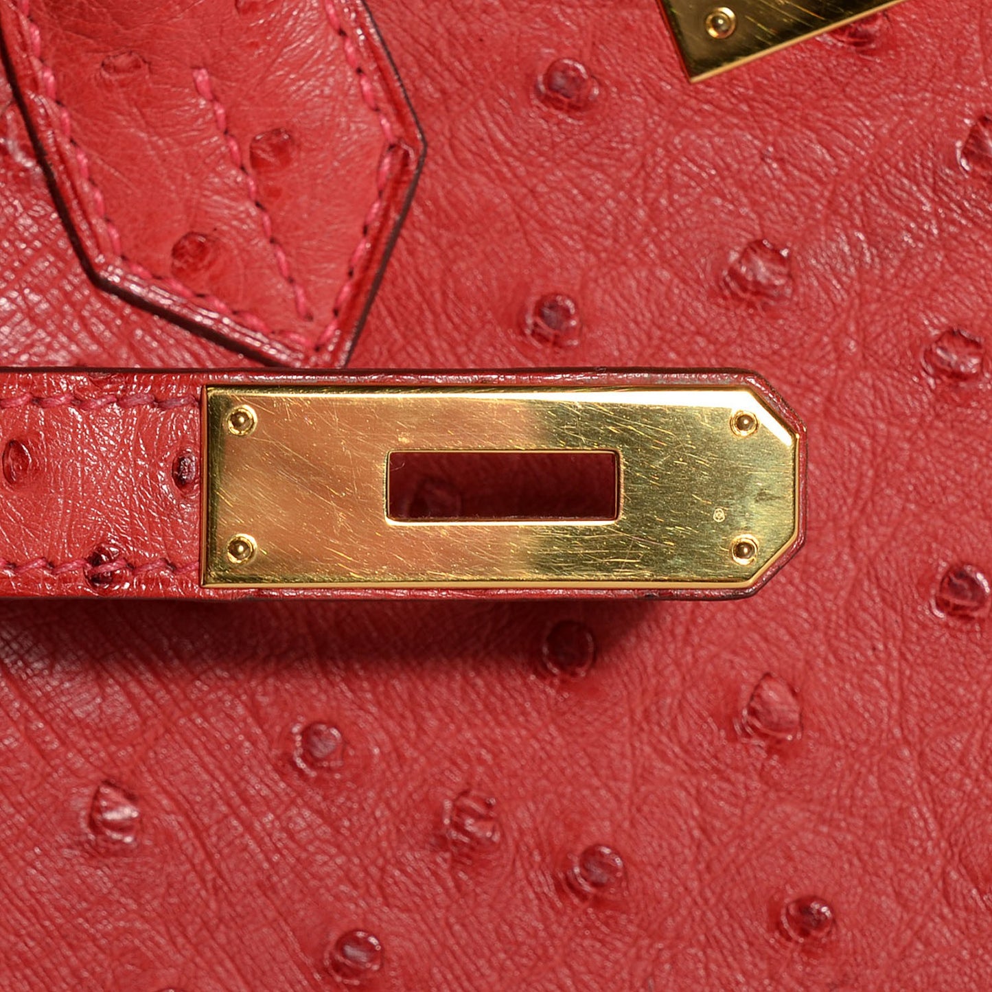 Ostrich Birkin 35 Rouge Vif