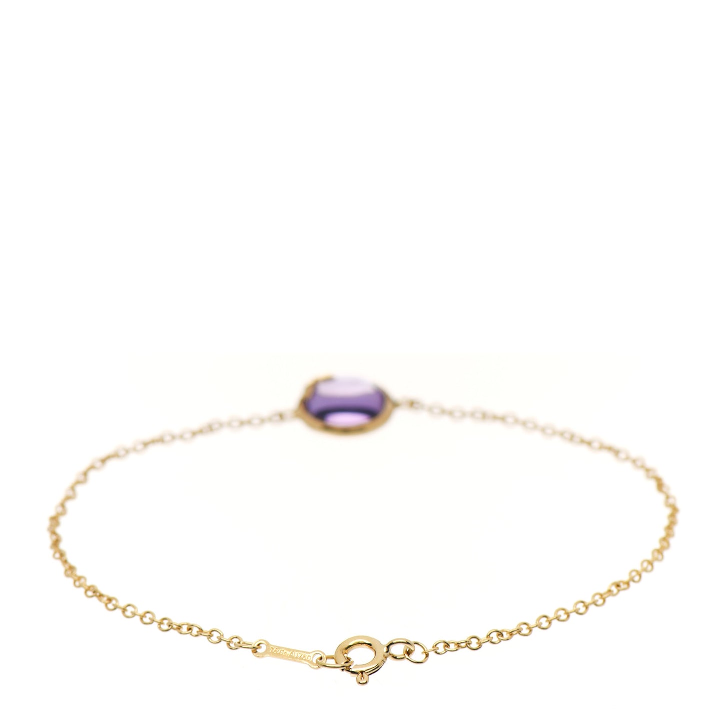 18k Yellow Gold Amethyst Paloma Picasso Olive Leaf Bracelet