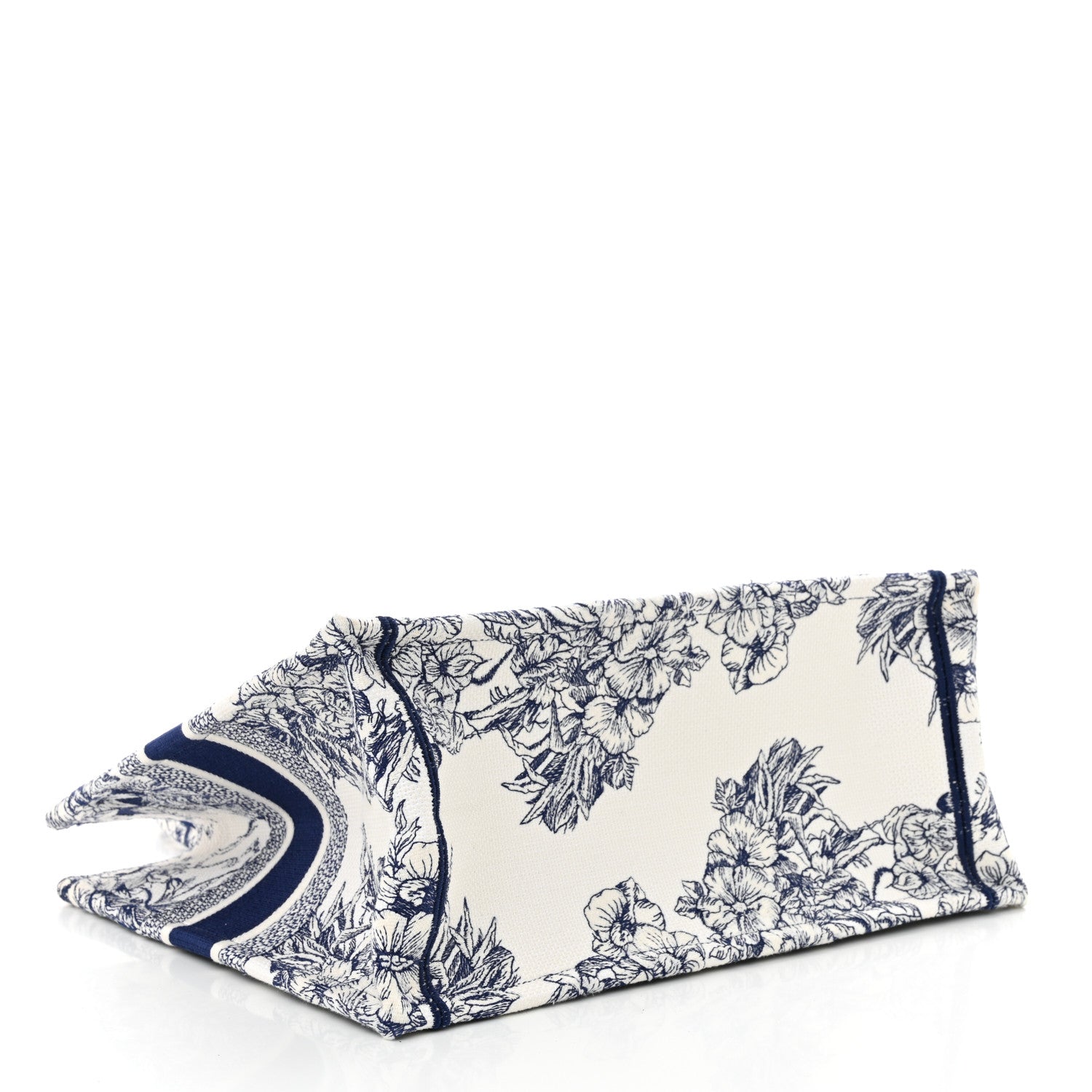 Christian Dior Canvas Embroidered Medium Reve d'Infini Book Tote Blue 4 of 12