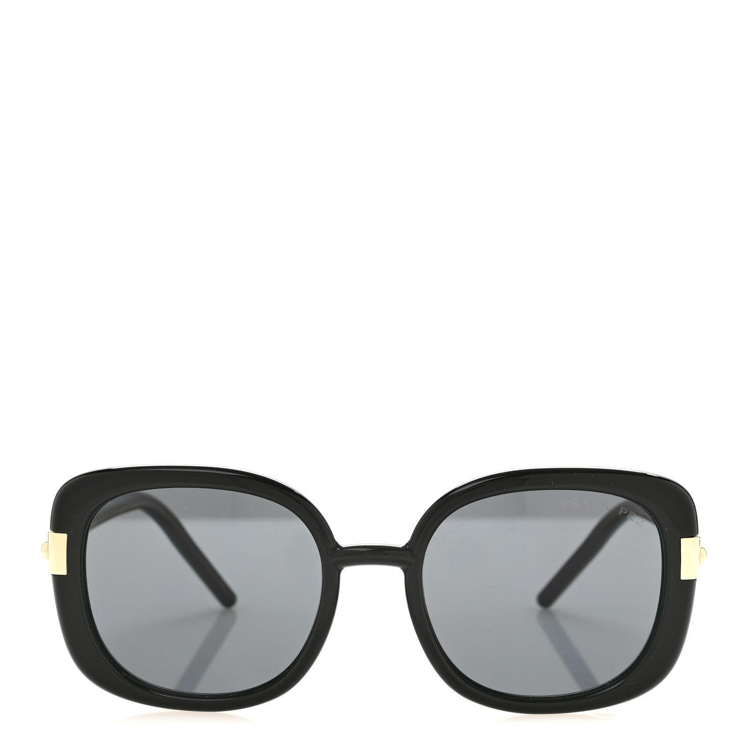 Prada Acetate Square Sunglasses SPR04W Black 2 of 8
