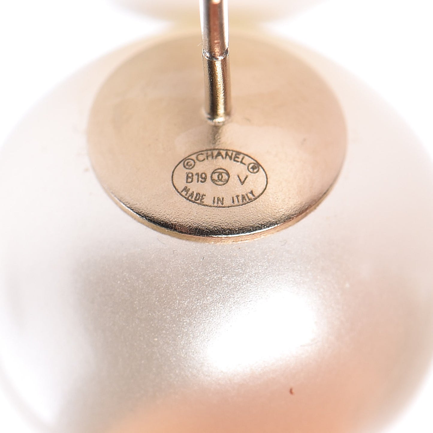 Pearl CC Large Earrings Gold