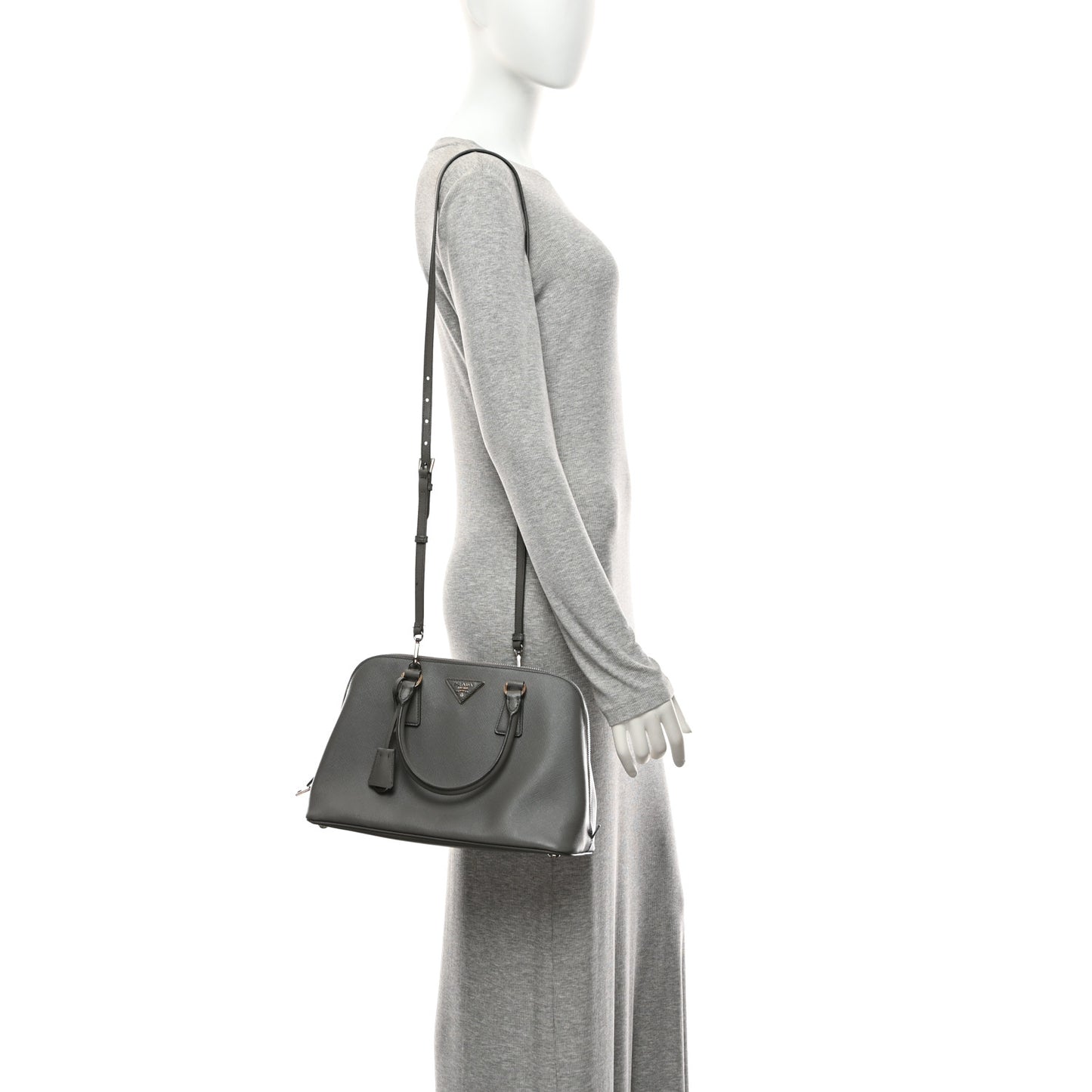 Saffiano Lux Medium Promenade Tote Marmo
