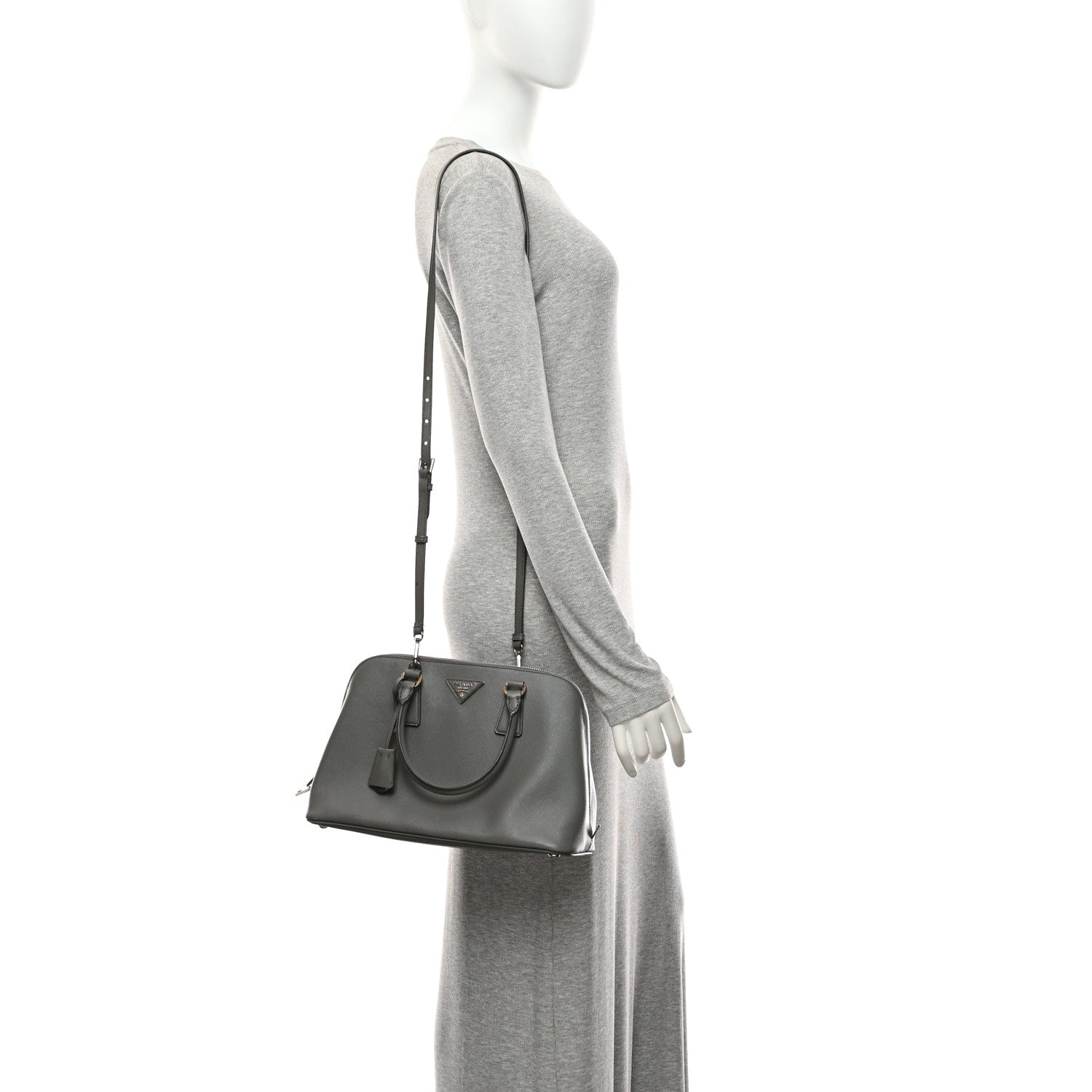 Prada Saffiano Lux Medium Promenade Tote Marmo 2 of 11