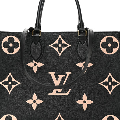 Louis Vuitton Empreinte Monogram Giant Onthego MM Black Beige 7 of 12
