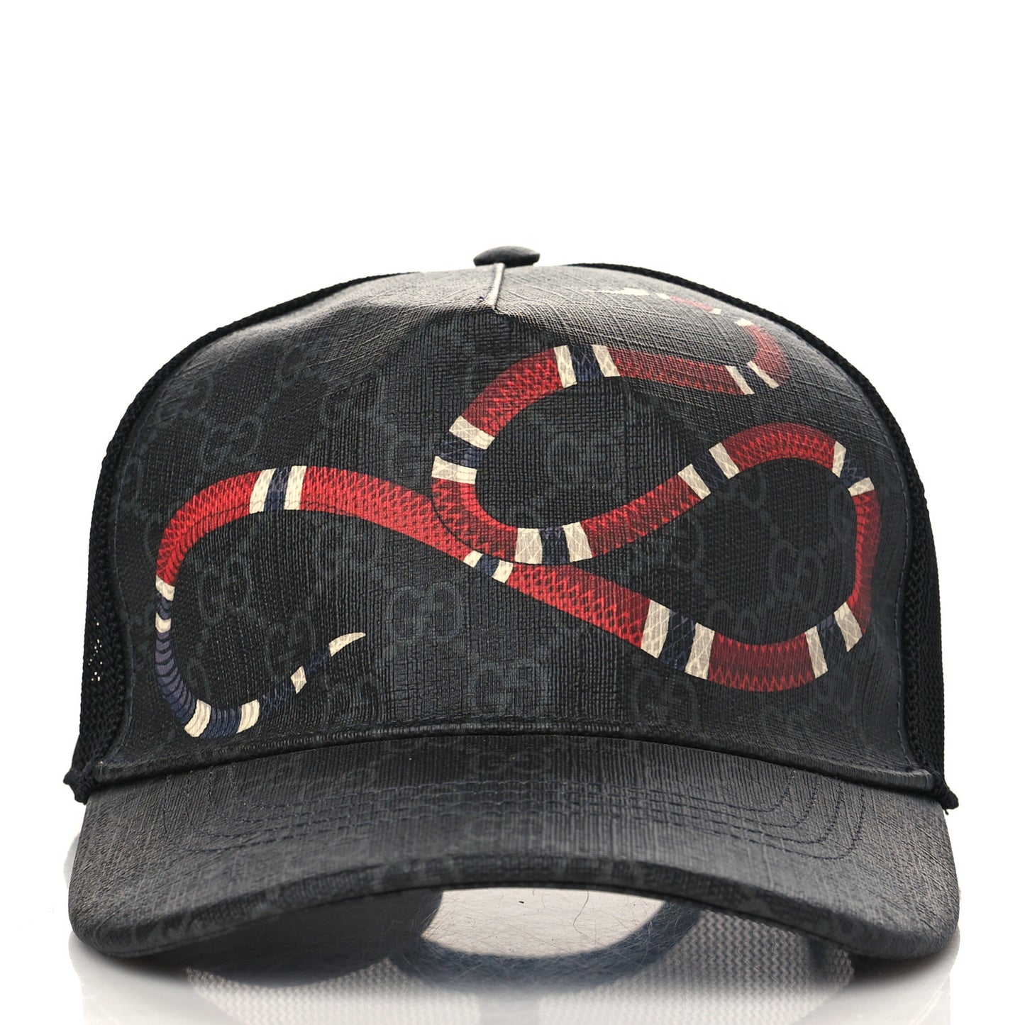 GG Supreme Monogram Kingsnake Print Baseball Hat XXL Black