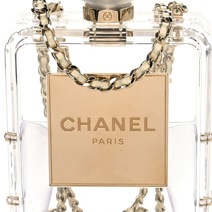 Chanel Transluscent Plexiglass Perfume Bottle Clutch 6 of 9