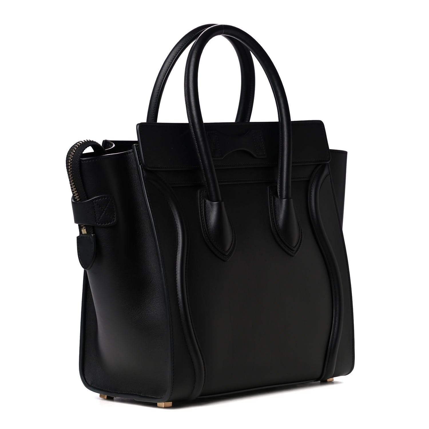 Celine Smooth Calfskin Micro Luggage Black 2 of 4
