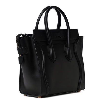 Celine Smooth Calfskin Micro Luggage Black 2 of 4