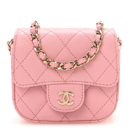 Chanel Caviar Quilted Mini Clutch With Chain Pink 1 of 12