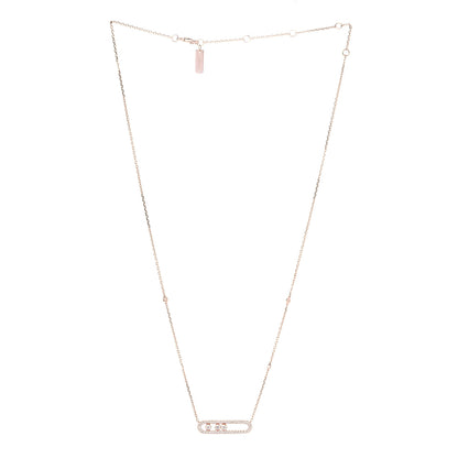 Messika 18K Rose Gold Diamond Baby Move Classic Pave Necklace 4 of 14
